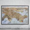 Vintage Birdseye View of Sydney 1888 Antique Map