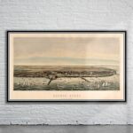 Vintage Birdseye View of Buenos Aires 1898 Antique Map