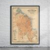Vintage Map of Buenos Aires 1880 Antique Map