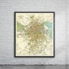 Vintage Map of Dublin 1913 Antique Map