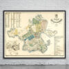 Vintage Map of Helsinki 1837 Antique Map