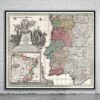 Vintage Map of Portugal 1727 Antique Map