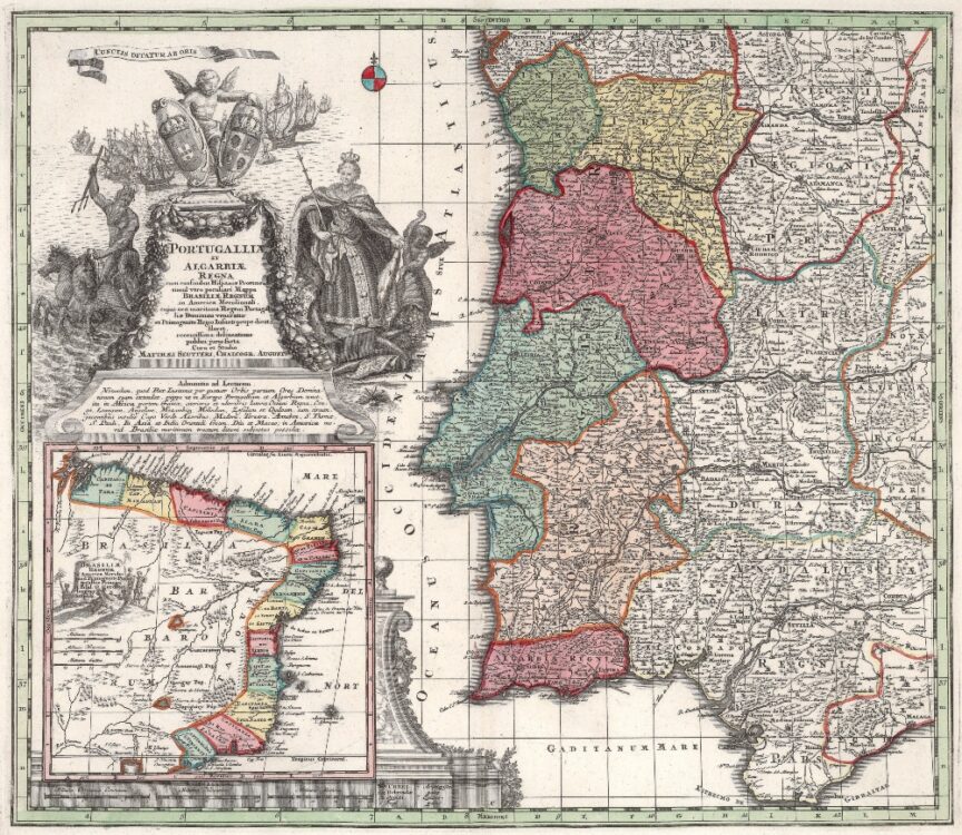 Old Map of Portugal 1592 Mapa de Portugal Portuguese map - VINTAGE MAPS AND  PRINTS