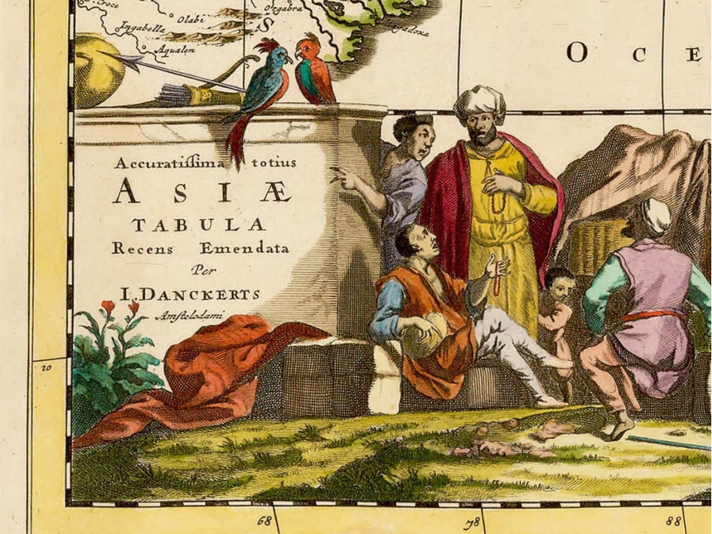 Vintage Map of Asia 1680 Vintage Map of Asia 1680