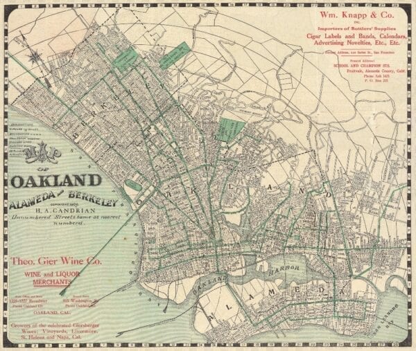 California 1906 Antique Map