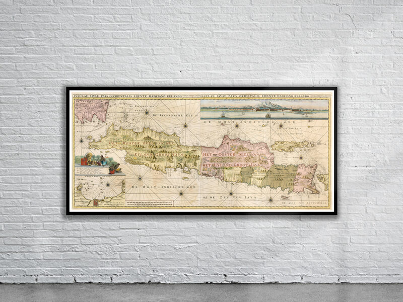 Vintage Map of Java 1728