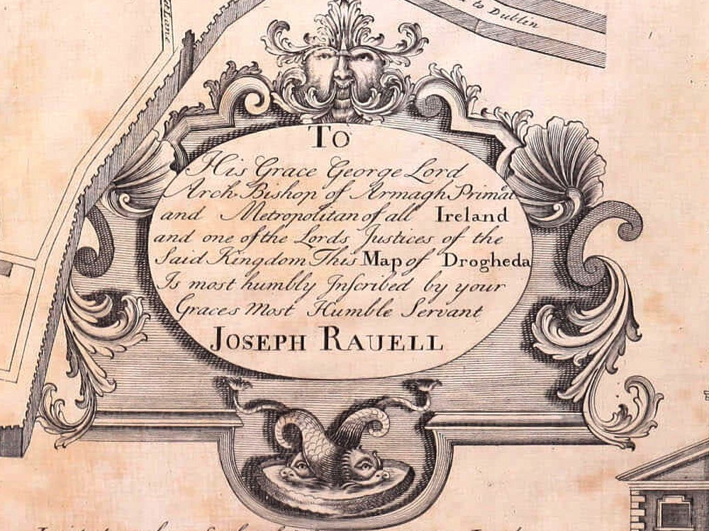Vintage Map of Drogheda 1749