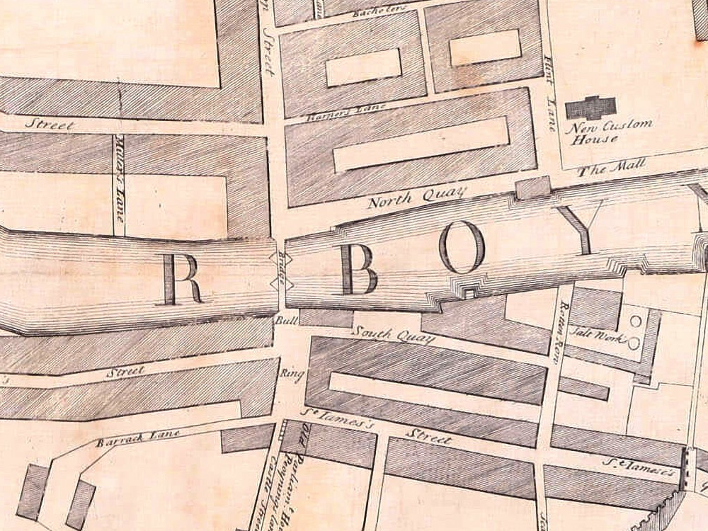 Vintage Map of Drogheda 1749